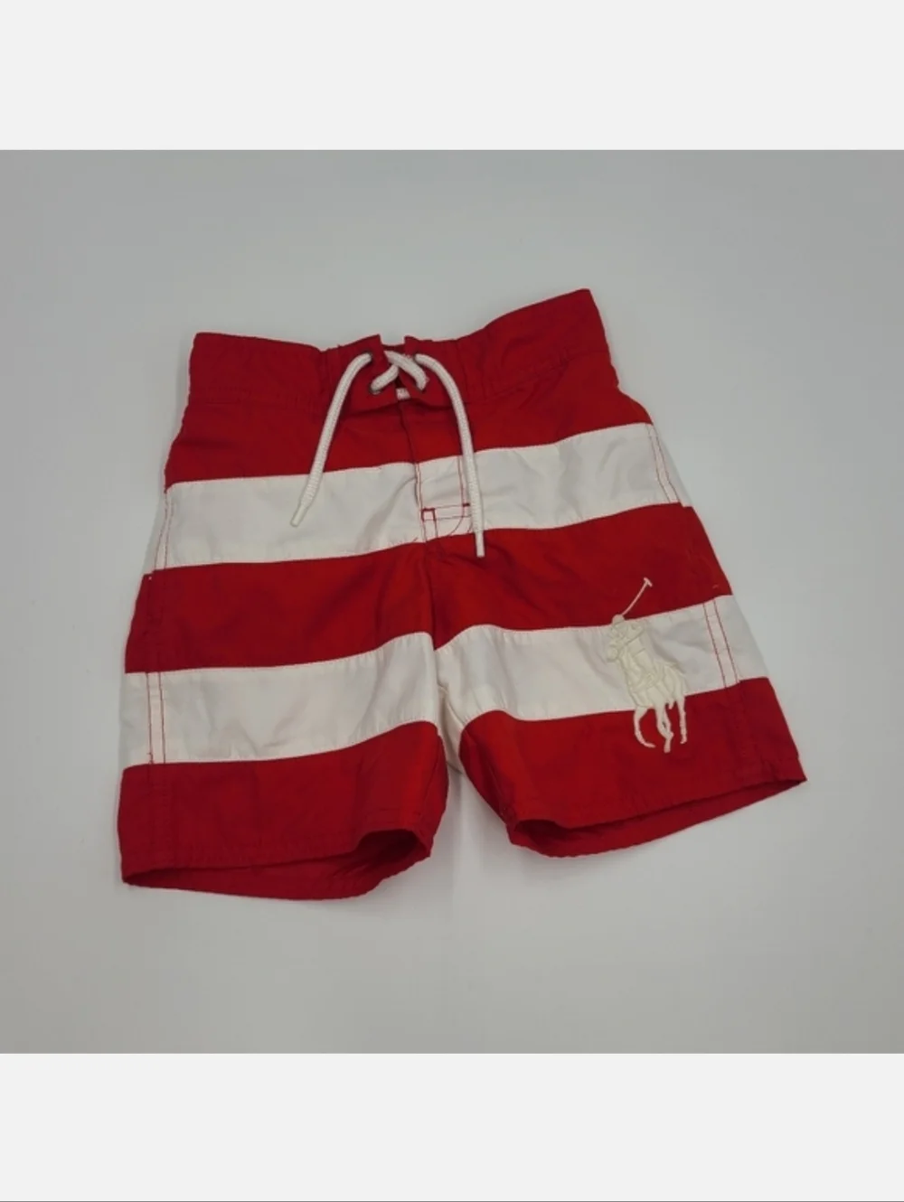 Polo Ralph Lauren toddler boys' red striped swim trunks size 4T